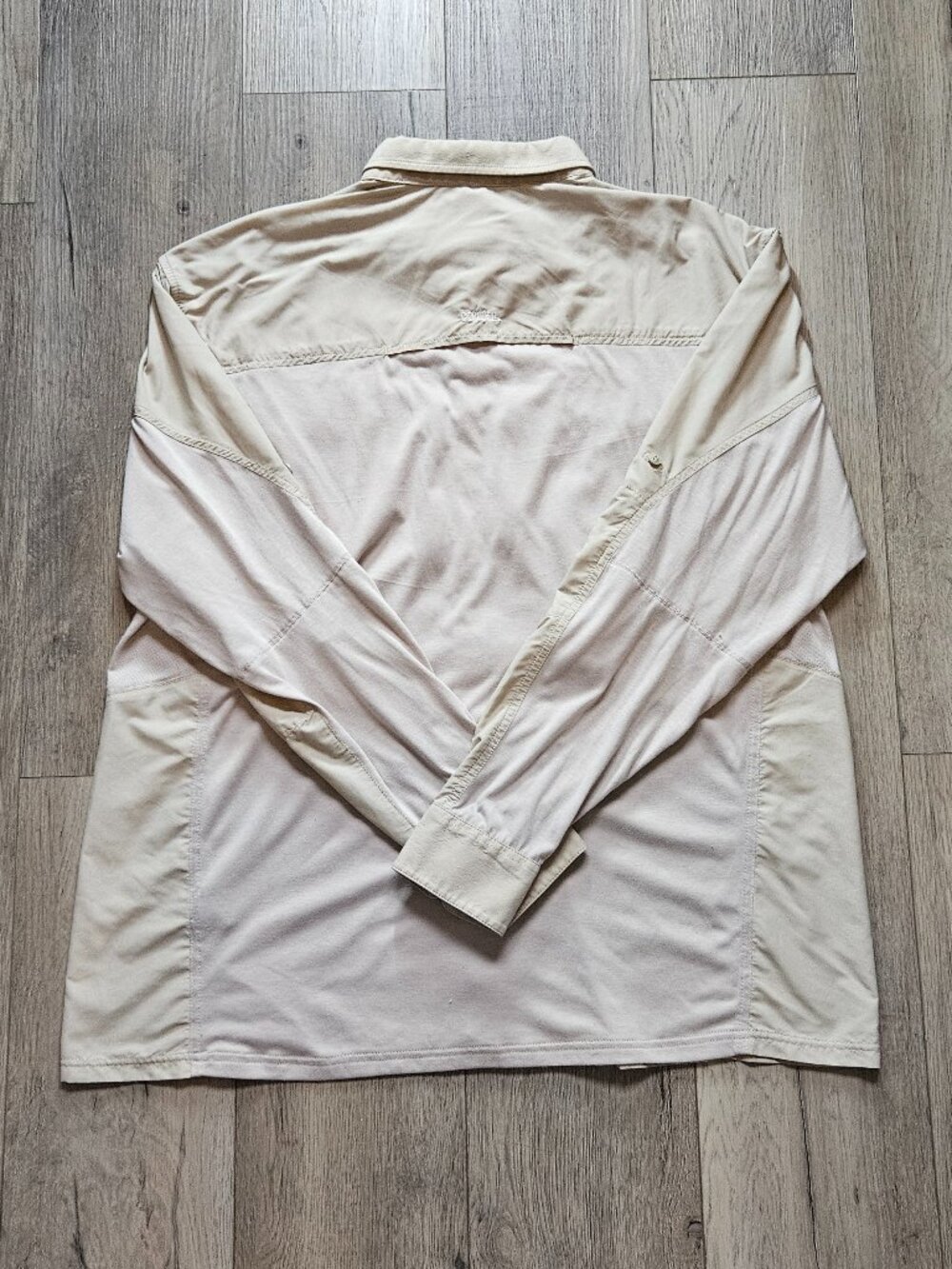Kuhl Airspeed Mens 2XL Tan Long Sleeve Hiking Button Up Shirt Mesh Vent 7191 - Picture 2 of 15